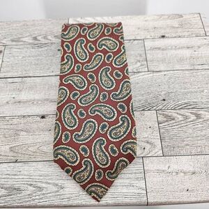 Vintage Silk Mauve Paisley Tie Gio Brassero Men's Neck Tie 100% silk
